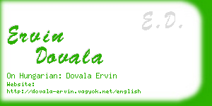 ervin dovala business card